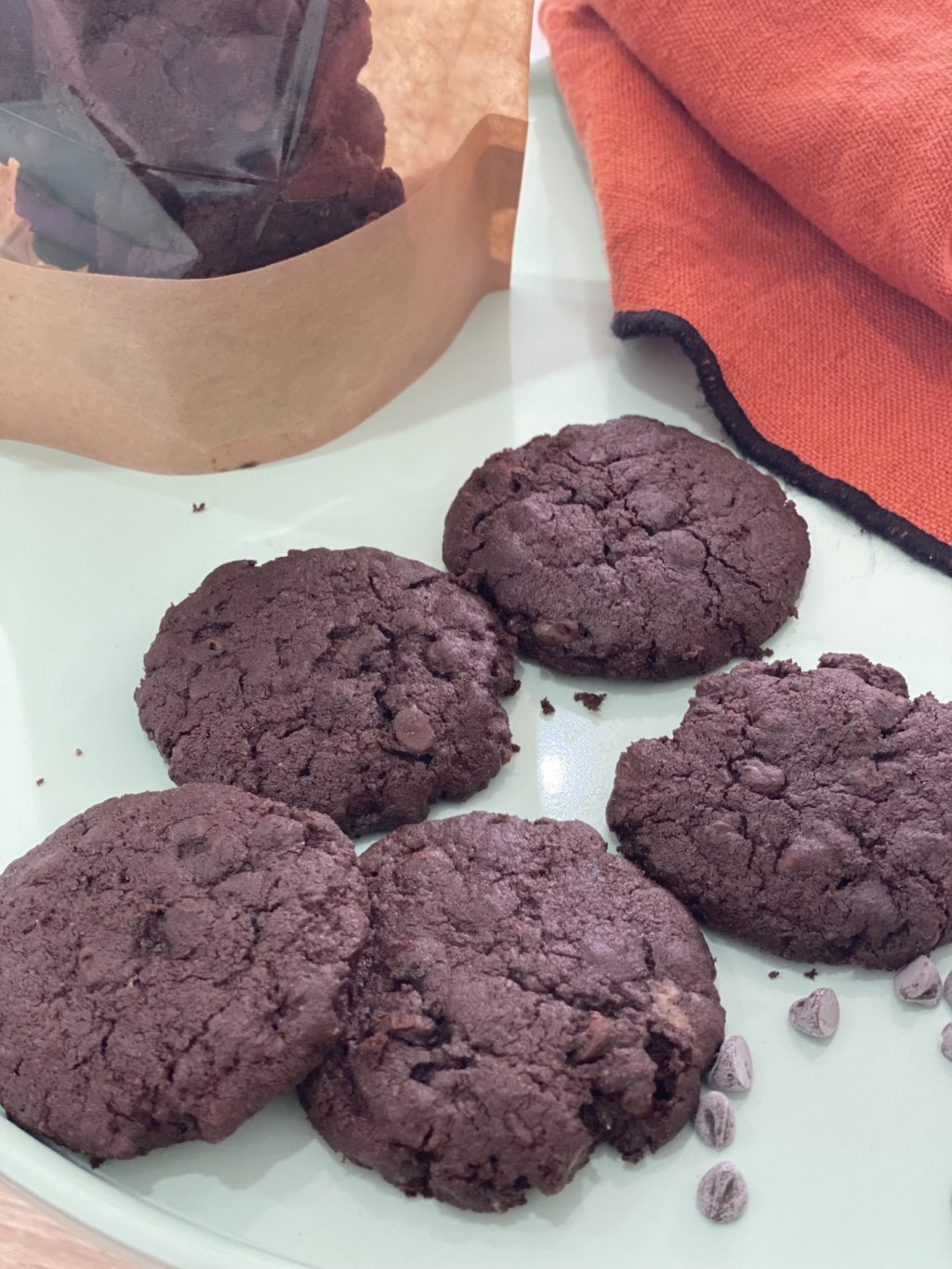 mini cookies cacao & pépites de chocolat